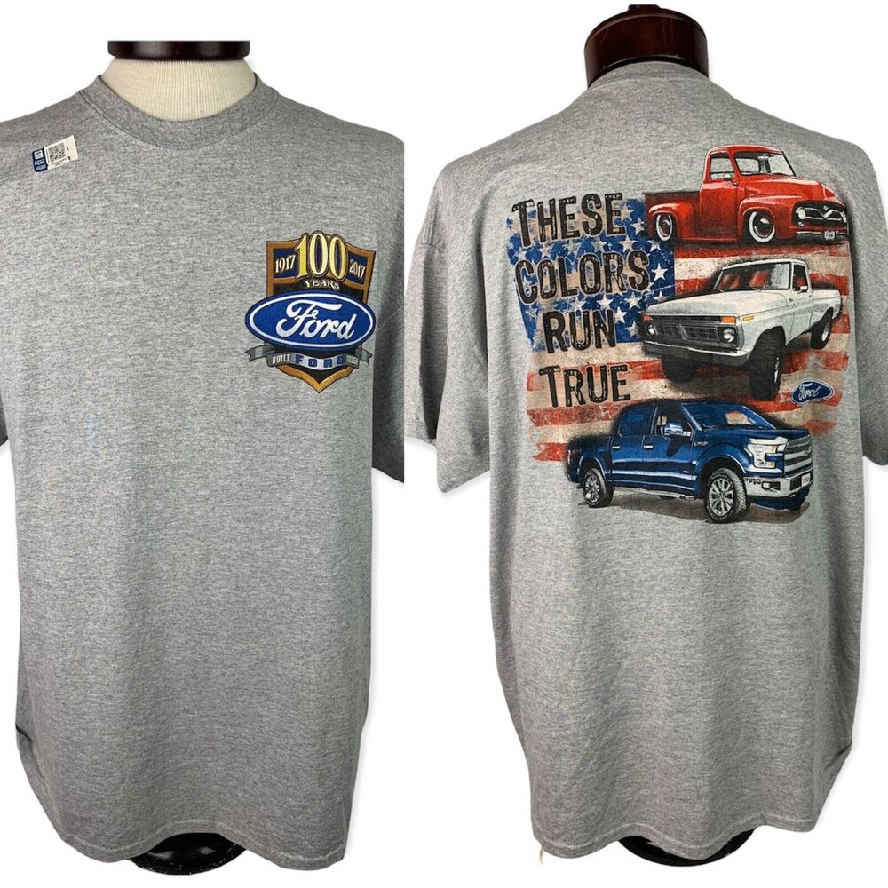 Small Ford Tough Mens Gray Tshirt Short Sleeve These Colors Run True